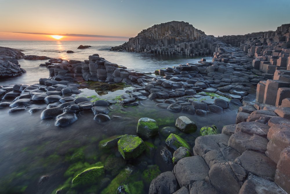 Giant's Causeway at sunset